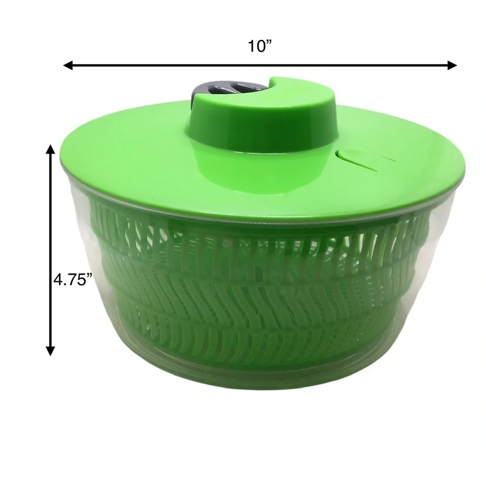Prep Solutions Salad Spinner 4 Quart Green Pull Cord With Brake